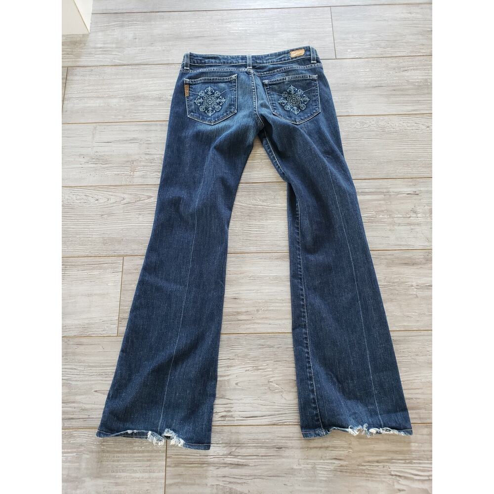 EUC Paige Premium Denim Boyfriend Jeans with Pockets Size 30 Floral Back Pocket